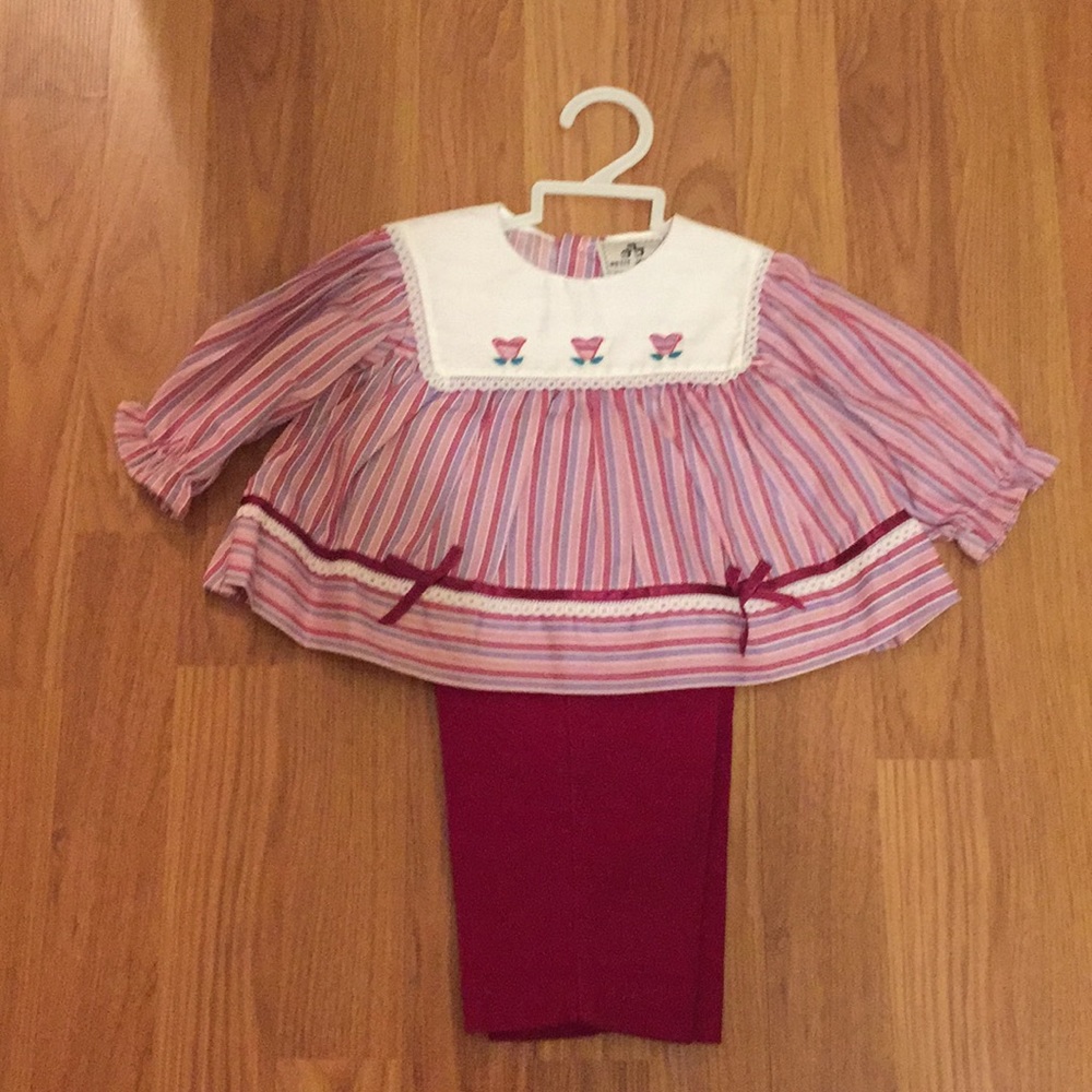 NWT Vintage 70’s 80’s Girls Shirt/Pants Outfit